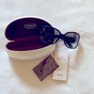 Authentic coach sun glasses with case